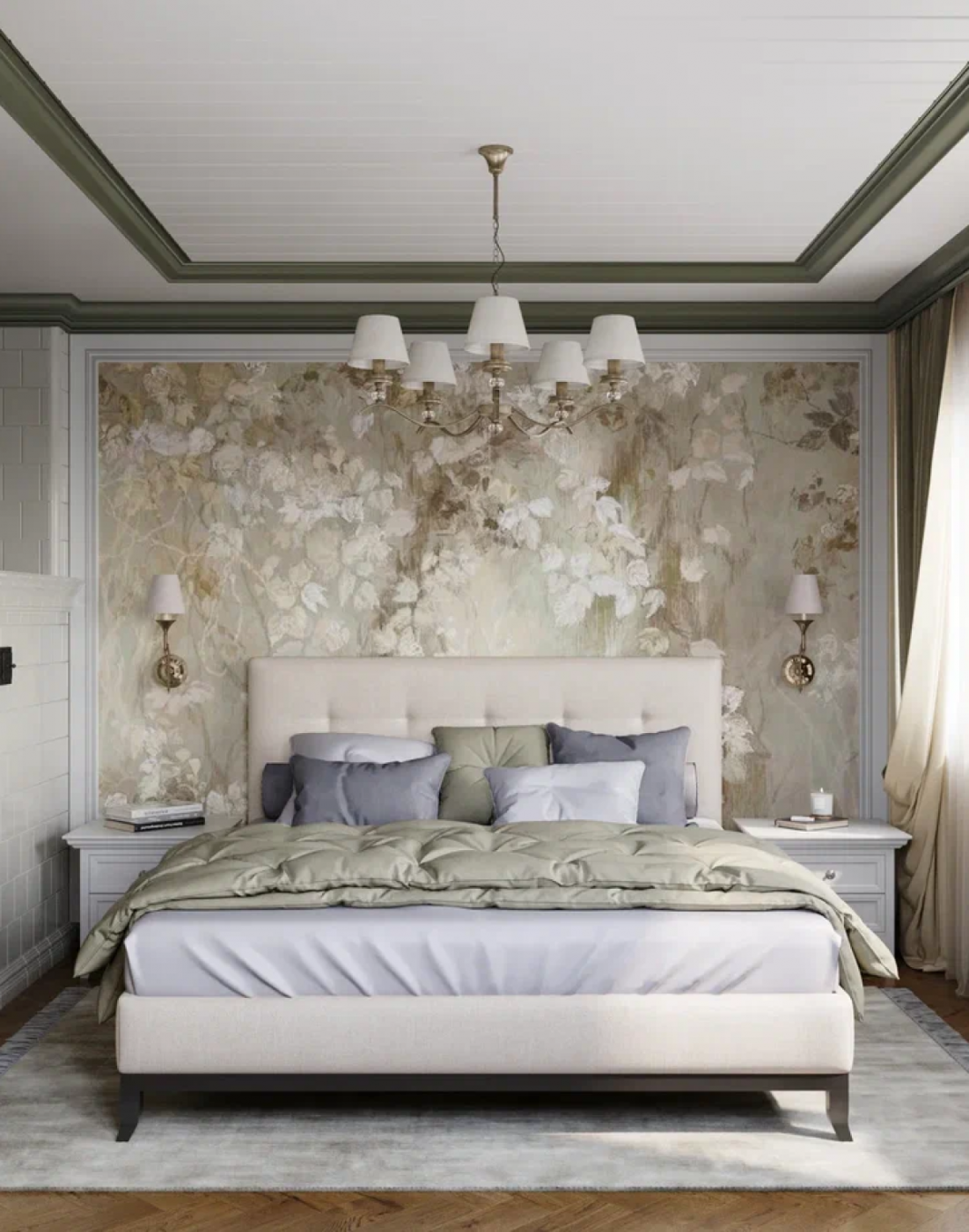 Белый оттенок и золото в интерьере